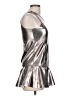 Rachel Zoe 100% Polyester Metallic Silver Sleeveless Top Size 10 - photo 4