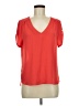 Lily White 100% Polyester Red Short Sleeve Blouse Size M - photo 1