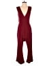 BCBGeneration Solid Burgundy Jumpsuit Size M - photo 1