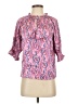 THML 100% Polyester Paisley Pink 3/4 Sleeve Blouse Size XS - photo 1