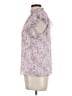 1.State 100% Polyester Purple Short Sleeve Blouse Size M - photo 5