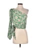 Lulus 100% Polyester Green 3/4 Sleeve Blouse Size M - photo 1