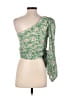 Lulus 100% Polyester Green 3/4 Sleeve Blouse Size M - photo 2