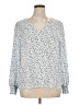 Worthington 100% Polyester Silver Long Sleeve Blouse Size XL - photo 1