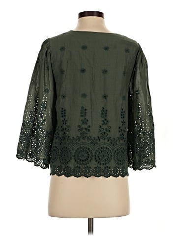 Garnet Hill 3/4 Sleeve Blouse (view 2)