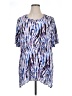 Maggie Barnes 100% Polyester Blue Short Sleeve Blouse Size 14 (1) - photo 1