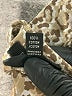Foxcroft 100% Cotton Animal Print Tan 3/4 Sleeve Button-Down Shirt Size 12 - photo 8