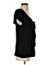 AB Studio Black Short Sleeve Top Size S - photo 4