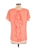 Charming Charlie 100% Polyester Orange Short Sleeve Top Size L - photo 2