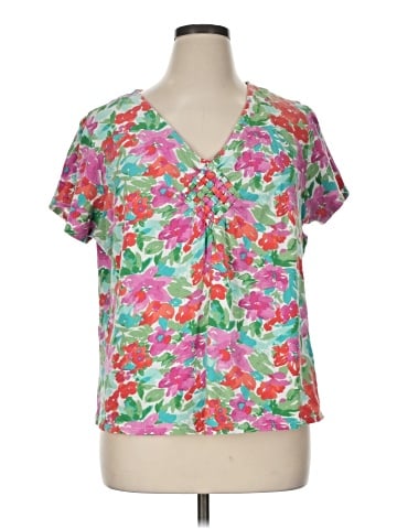 Caribbean Joe Short Sleeve Blouse (view 1)