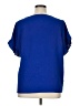 Fashion 100% Polyester Blue Short Sleeve Blouse Size XL - photo 2