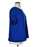 Fashion 100% Polyester Blue Short Sleeve Blouse Size XL - photo 4
