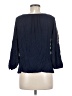 Solitaire 100% Rayon Blue 3/4 Sleeve Blouse Size M - photo 2