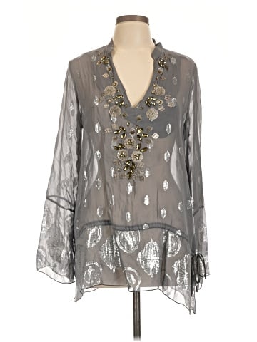 Hale Bob 3/4 Sleeve Silk Top (view 1)