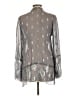 Hale Bob Silver 3/4 Sleeve Silk Top Size L - photo 2
