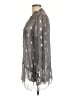 Hale Bob Silver 3/4 Sleeve Silk Top Size L - photo 5