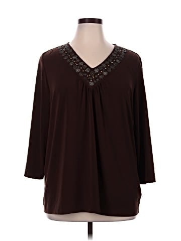 Susan Graver 3/4 Sleeve Blouse (view 1)