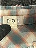 Pol 100% Cotton Plaid Tan 3/4 Sleeve Button-Down Shirt Size L - photo 7