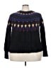 89th & Madison Chevron-herringbone Black Pullover Sweater Size XXL - photo 1