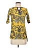 Isabella 100% Viscose Yellow 3/4 Sleeve Blouse Size S - photo 1