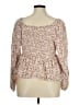 Torrid Brown Long Sleeve Blouse Size 1X Plus (1) - photo 2