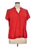Dana Buchman 100% Polyester Red Short Sleeve Blouse Size XL - photo 1