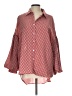 First Love Houndstooth Red 3/4 Sleeve Blouse Size L - photo 1