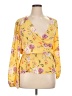 Pleione 100% Polyester Yellow Long Sleeve Blouse Size XL - photo 1