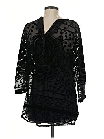 Garnet Hill 3/4 Sleeve Blouse (view 2)