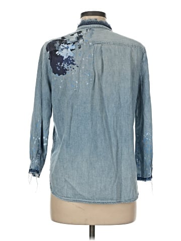 Adriano Goldschmied 3/4 Sleeve Button-Down Shirt (view 2)