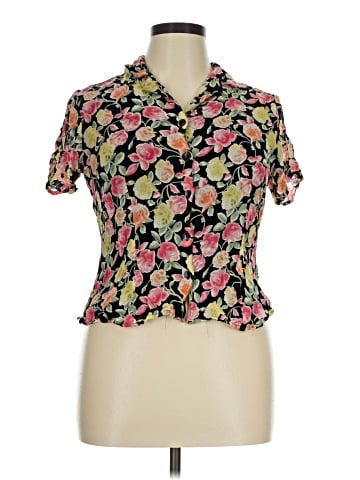 JM Collection Short Sleeve Blouse (view 1)
