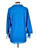 Investments 100% Polyester Blue 3/4 Sleeve Blouse Size L - photo 2