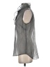 CAbi Gray Sleeveless Button-Down Shirt Size S - photo 5