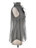 CAbi Gray Sleeveless Button-Down Shirt Size S - photo 4