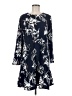 Halogen 100% Polyester Print Blue Casual Dress Size M - photo 1