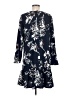 Halogen 100% Polyester Print Blue Casual Dress Size M - photo 2