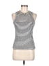 Marled White Sleeveless T-Shirt Size M - photo 1