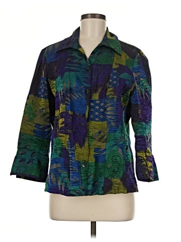 Erin London 3/4 Sleeve Button-Down Shirt (view 1)
