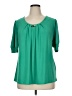 NY Collection Green Short Sleeve Top Size XL - photo 2