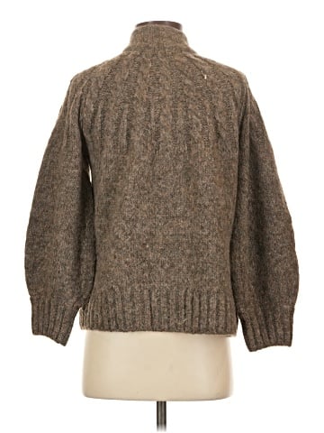 Madewell Harwood Cableknit Mockneck Cardigan Sweater (view 2)