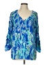 Lilly Pulitzer 100% Silk Blue 3/4 Sleeve Silk Top Size L - photo 1