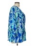 Lilly Pulitzer 100% Silk Blue 3/4 Sleeve Silk Top Size L - photo 4