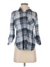 Polly & Esther 100% Polyester Plaid Blue 3/4 Sleeve Blouse Size XS - photo 1