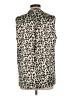 T Tahari Animal Print Ivory Sleeveless Blouse Size L - photo 2