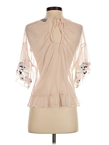Kaari Blue 3/4 Sleeve Blouse (view 2)