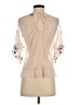 Kaari Blue 100% Polyester Ivory 3/4 Sleeve Blouse Size S - photo 2