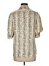 Sandro 100% Viscose Animal Print Ivory 3/4 Sleeve Button-Down Shirt Size Med (2) - photo 2