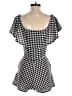 Design Lab Lord & Taylor Checkered-gingham Black Romper Size XS - photo 2