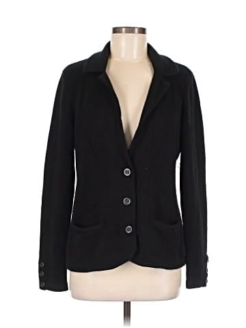 Black Saks Fifth Avenue Cashmere Cardigan (view 1)