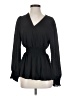 Mikarose 100% Polyester Black Long Sleeve Blouse Size XS - photo 1